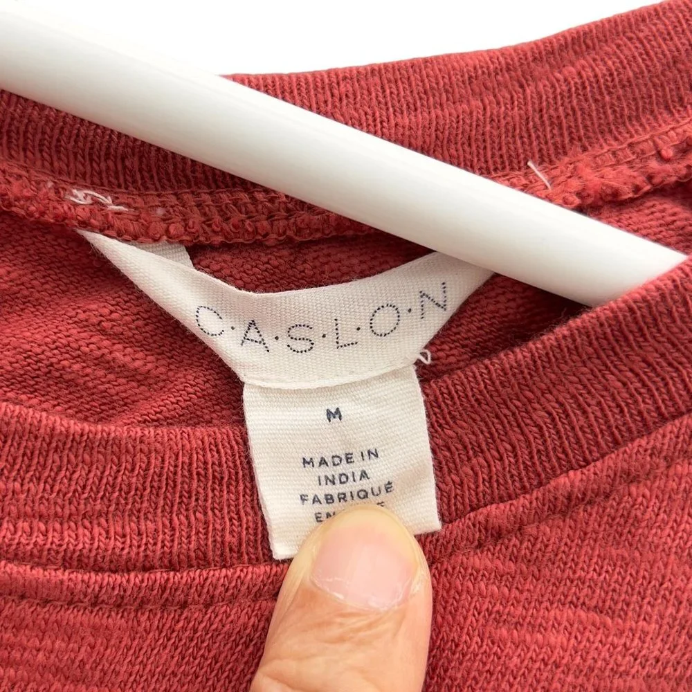 NEW CASLON Cotton Scoop Neck Short Sleeve Raglan T-shirt Dress Size Medium 0026 - Picture 4 of 12